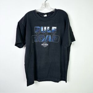 Vintage Y2K Harley Davidson Men’s Shirt XL Black Canada Biker Motorcycle Tee